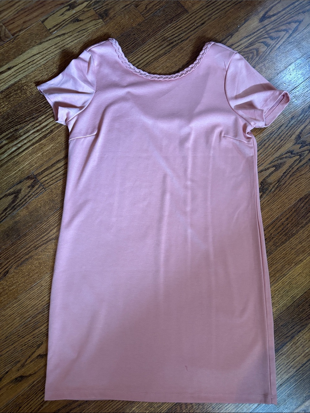 Women's Pink Dress with Braided Trim